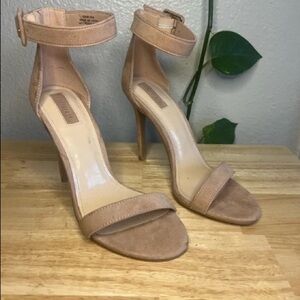 Forever 21 Single Strap Suede Pink Stiletto Size 8